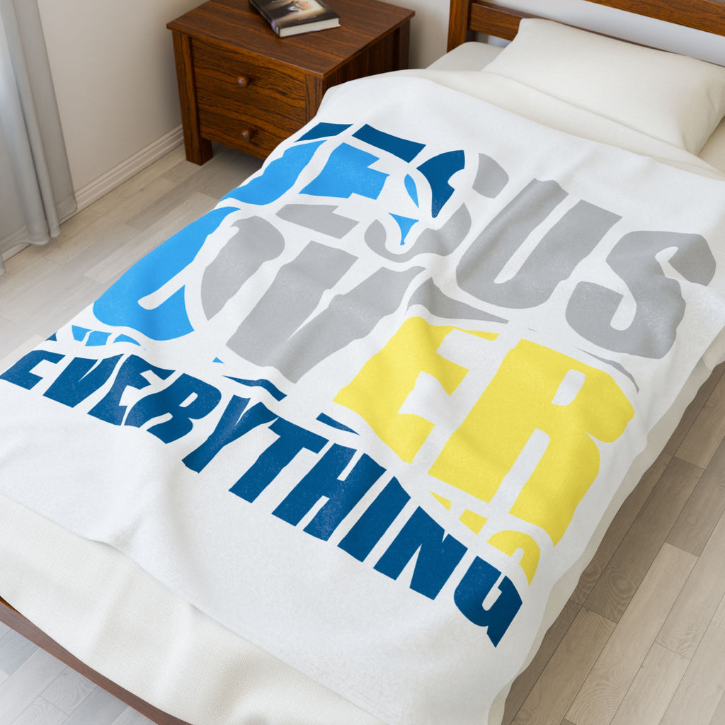 Jesus Over Everything Calvary Blanket